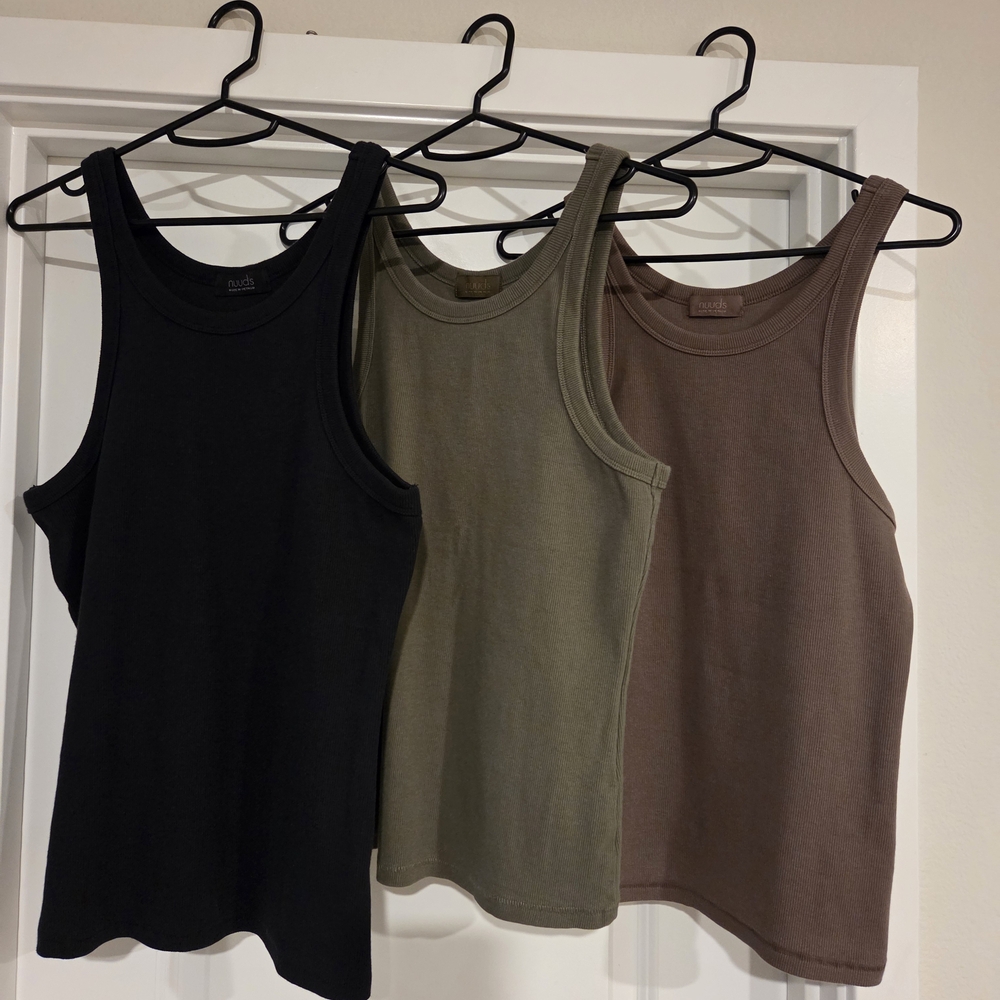 nuuds Women's Tank Tops - Black, Olive, Brown